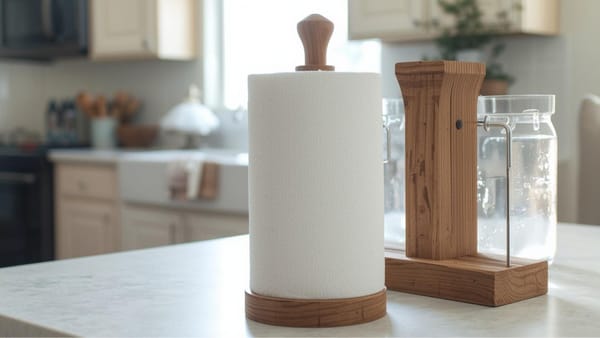 DIY Farmhouse Paper Towel Holder Instructions