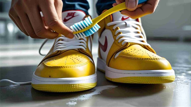 How do I get the yellow out of the soles of Jordans?