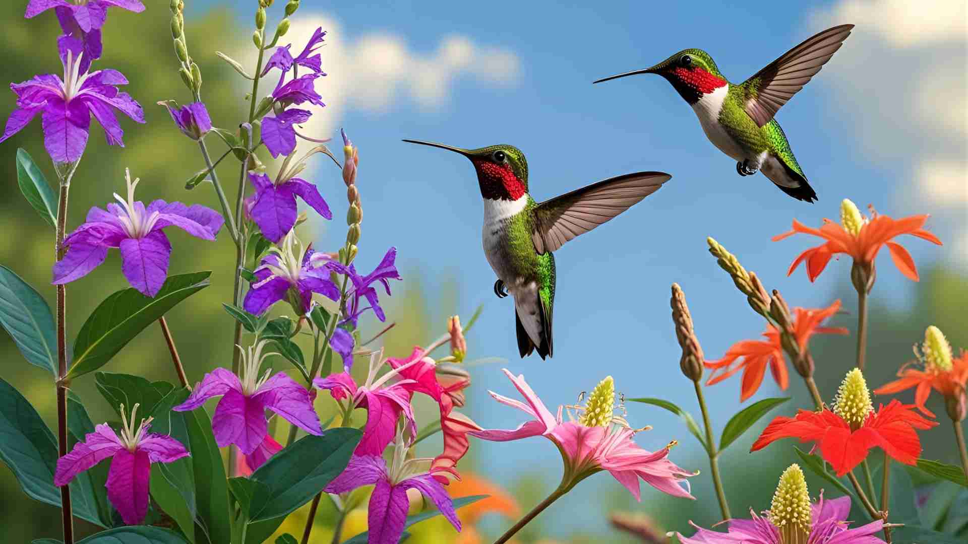 What plants draw the hummingbirds to your yard?