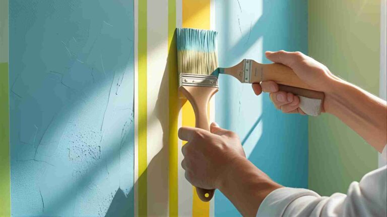 How to Paint PERFECTLY Straight Lines On Textured Walls