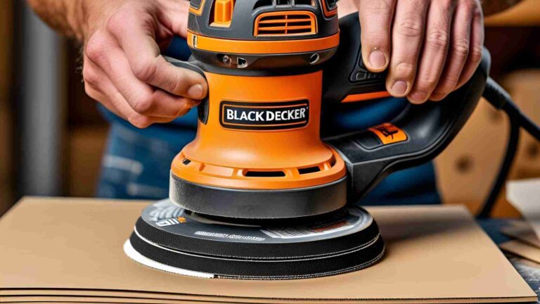 How to change sandpaper on Black Decker 7404 finish sander?
