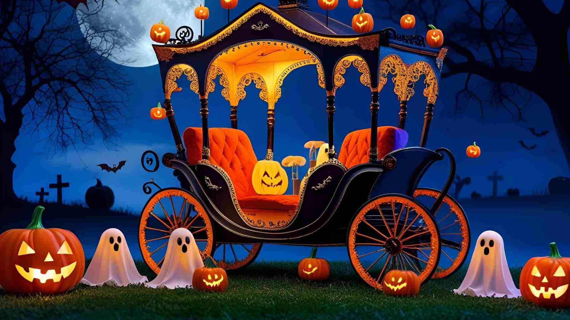 DIY Haunted Carriage Halloween Decoration from Dollar Tree
