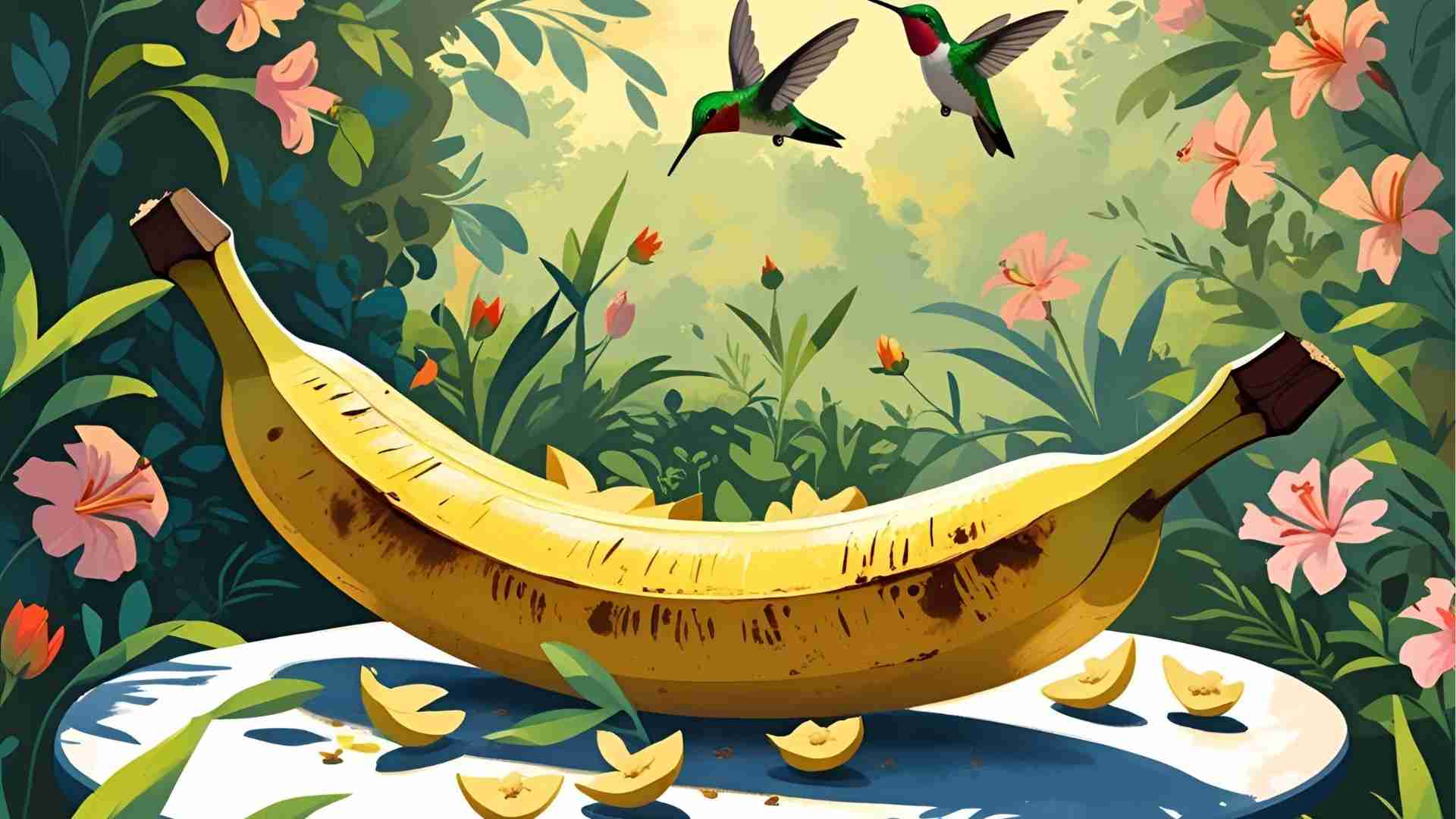 Use Overripe Banana Food Attract Hummingbirds Yard Garden