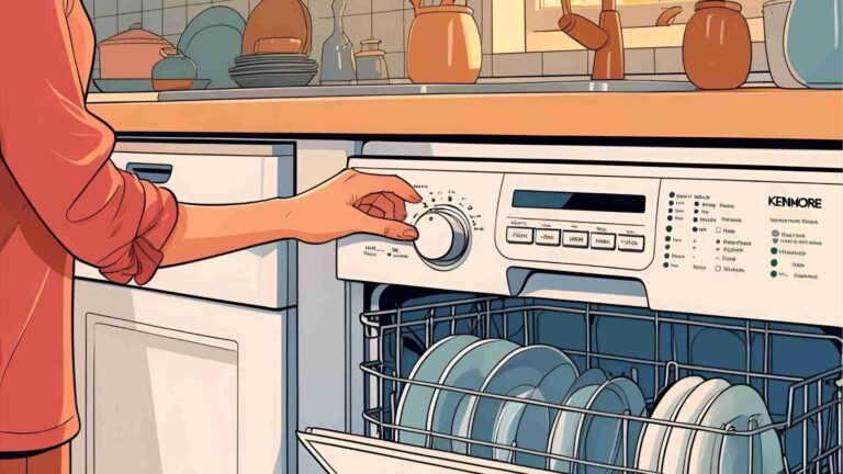 How do I turn off the lock on my Kenmore dishwasher? 